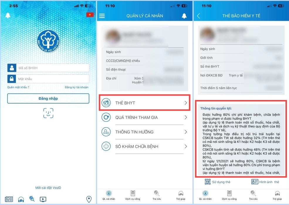 Tra mức hưởng bảo hiểm y tế trên VssID Tra mức hưởng bảo hiểm y tế trên VssID