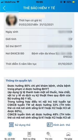 Tra cứu giá trị sử dụng thẻ bảo hiểm y tế qua VssID 3 Tra cứu giá trị sử dụng thẻ bảo hiểm y tế qua VssID 3