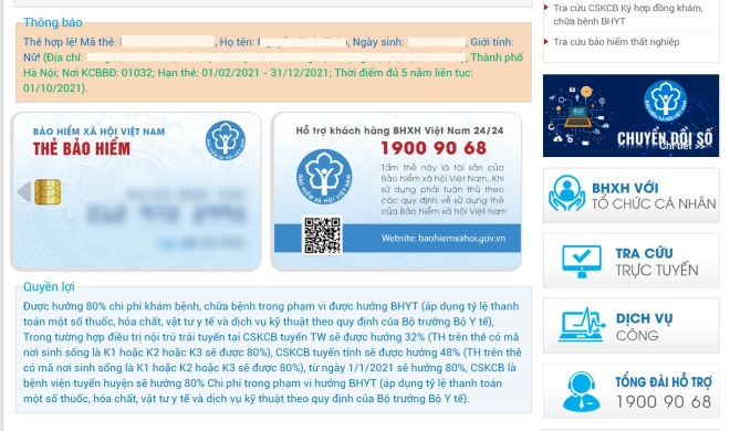 Tra cứu bảo hiểm y tế trên Website của Bảo hiểm xã hội Việt Nam 2 Tra cứu bảo hiểm y tế trên Website của Bảo hiểm xã hội Việt Nam 2